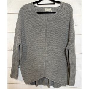 Urban Outfitters Gray Sweater Sz SM Ribbed Oversized Boho Chic